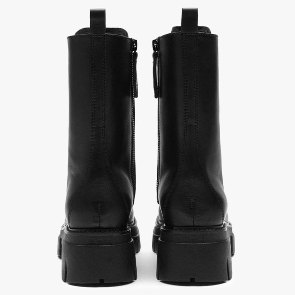 Liam Black Leather Biker Boots