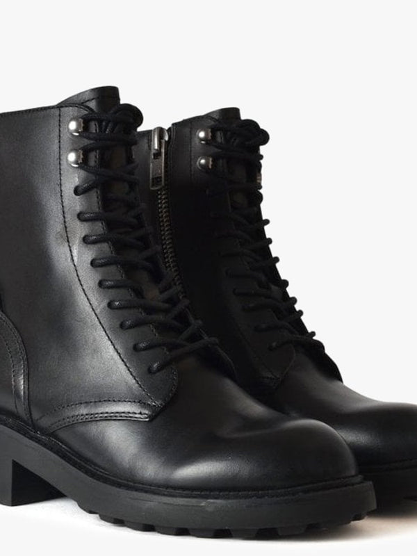 Styx Black Leather Military Boots