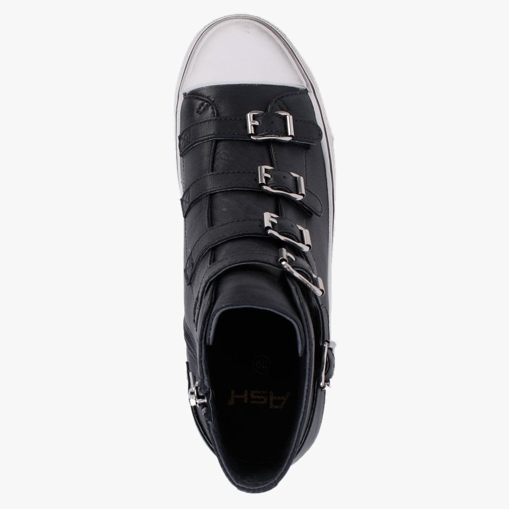 Virgin 3.5 Graphite Topo Leather Buckled High Top Trainers