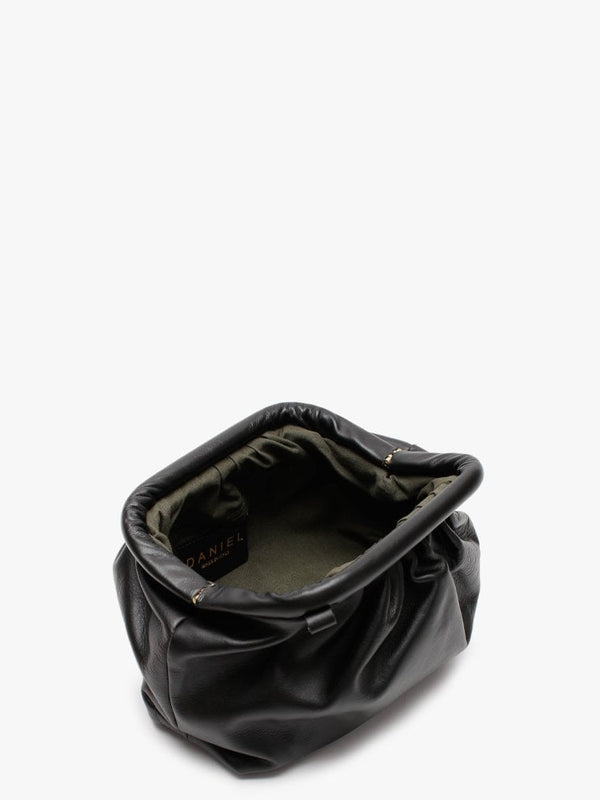 Dicloud Black Leather Chunky Chain Bag