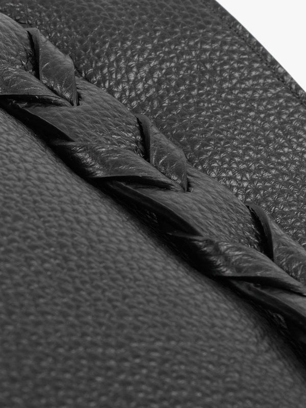 Large Diwove Black Leather Day Bag