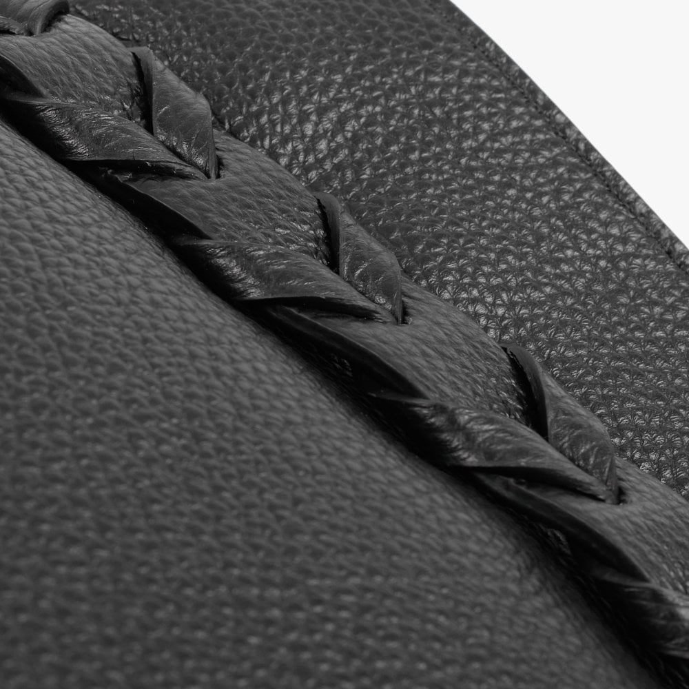 Large Diwove Black Leather Day Bag
