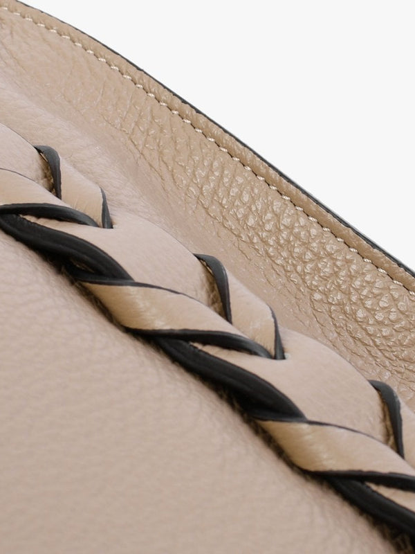 Large Diwove Taupe Leather Day Bag