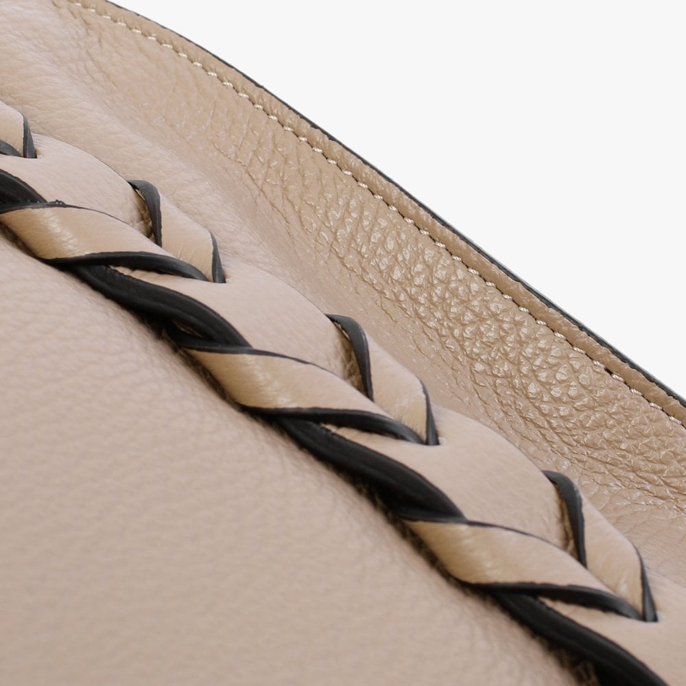 Large Diwove Taupe Leather Day Bag