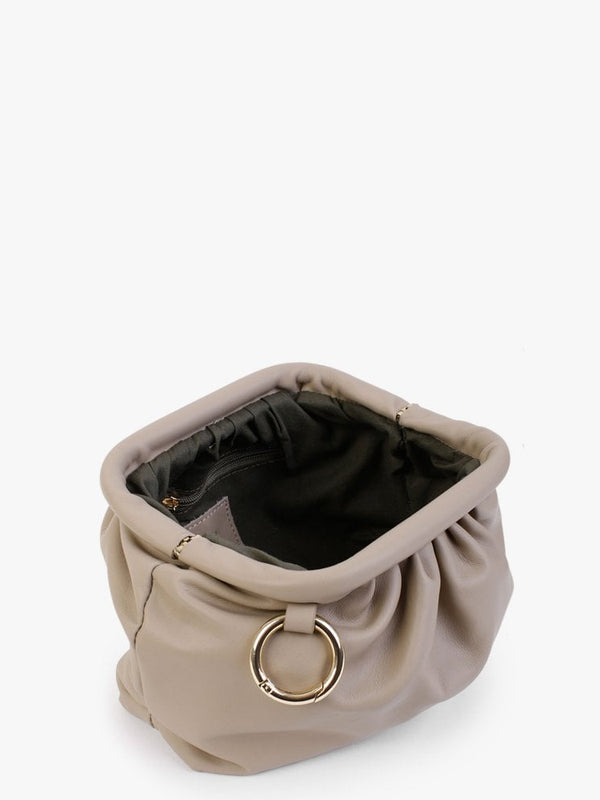 Dicloud Taupe Leather Chunky Chain Bag