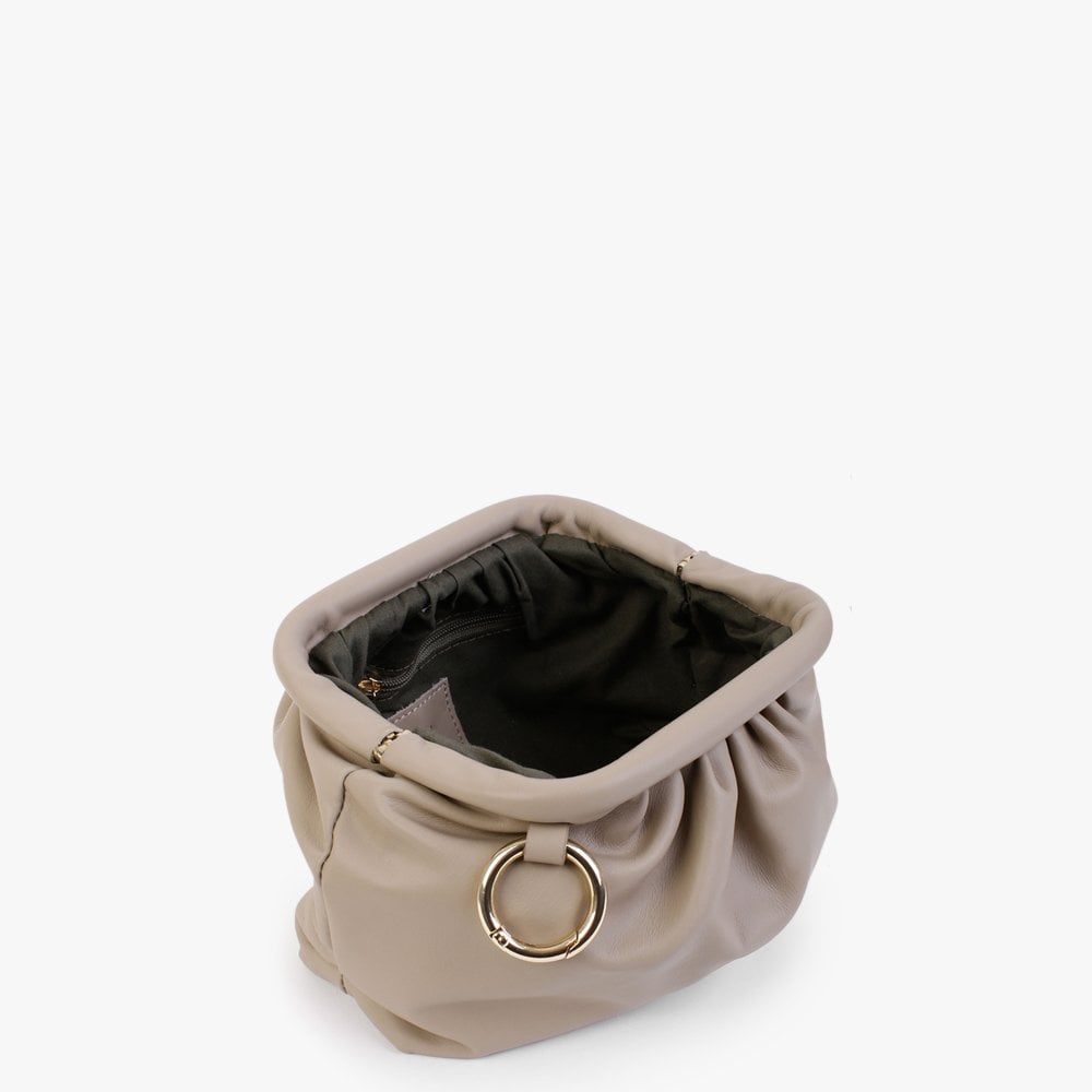 Dicloud Taupe Leather Chunky Chain Bag