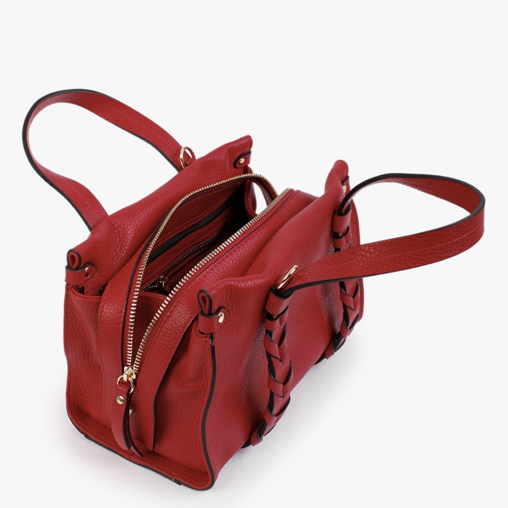 Small Dicrove Red Leather Day Bag