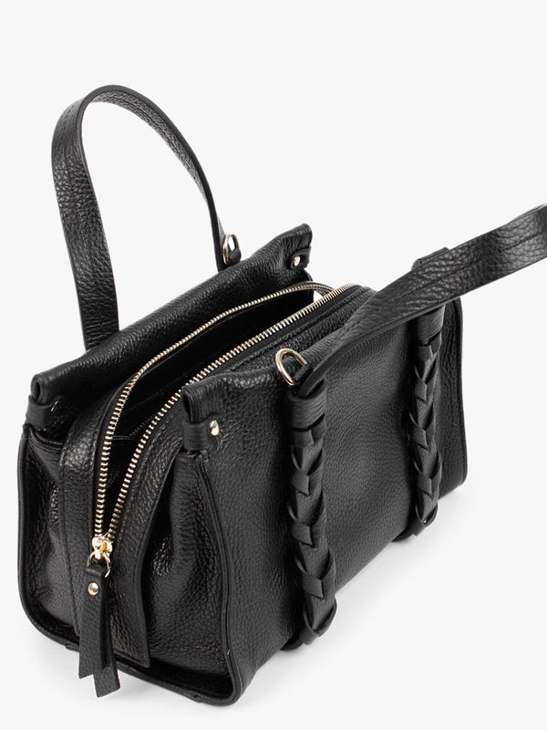 Small Dicrove Black Leather Day Bag