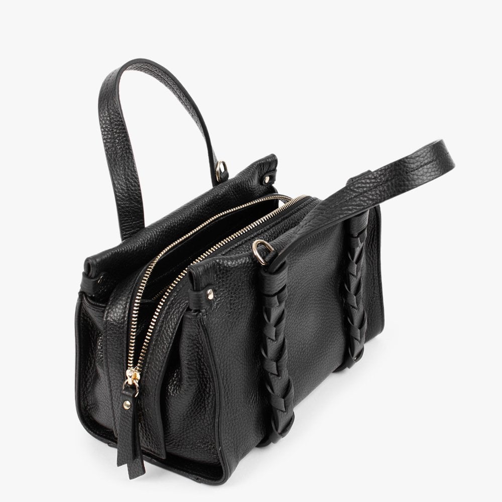 Small Dicrove Black Leather Day Bag