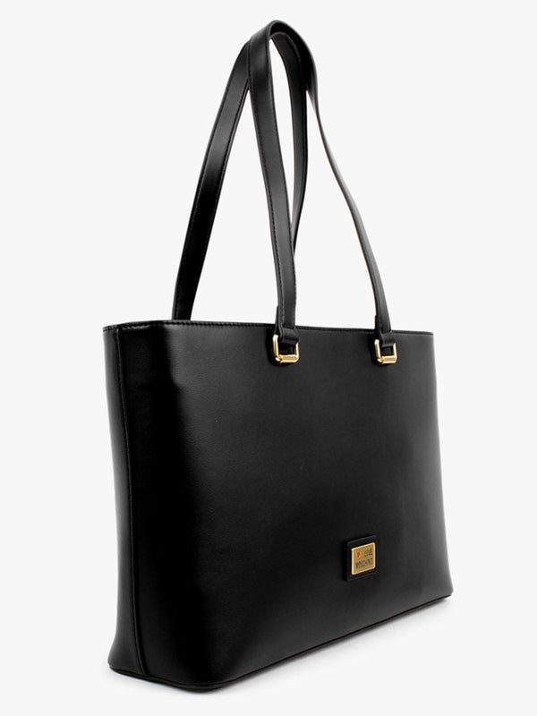 Heart Horse Bit Black Tote Bag