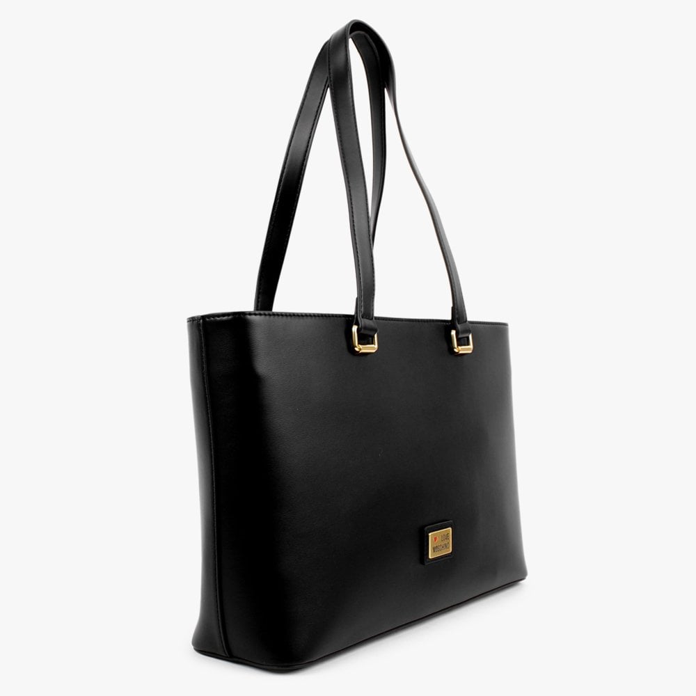 Heart Horse Bit Black Tote Bag