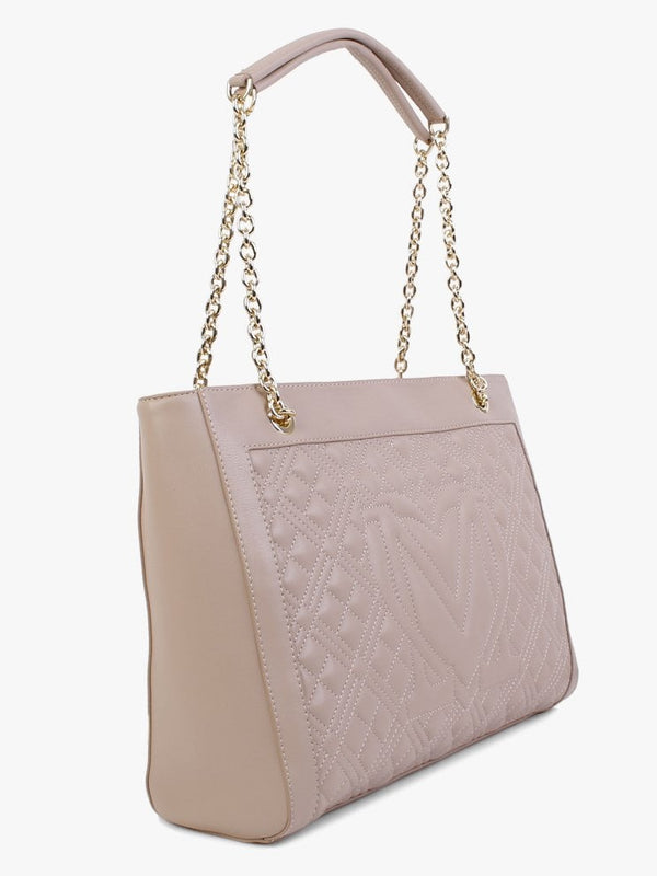 Diamond Quilt Nude Tote Bag