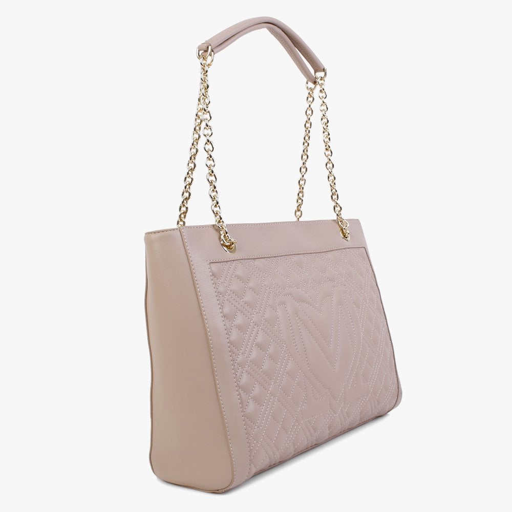 Diamond Quilt Nude Tote Bag