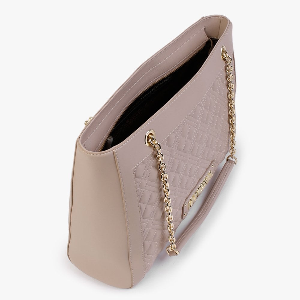 Diamond Quilt Nude Tote Bag