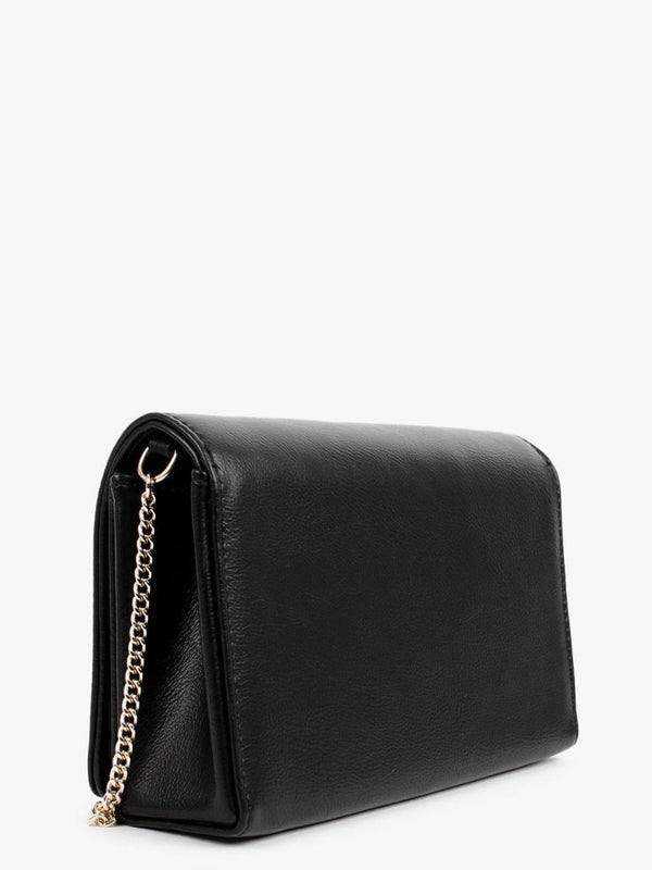 Embossed Logo Back Chain Strap Cross-Body Bag