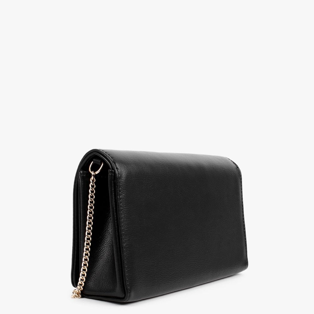 Embossed Logo Back Chain Strap Cross-Body Bag
