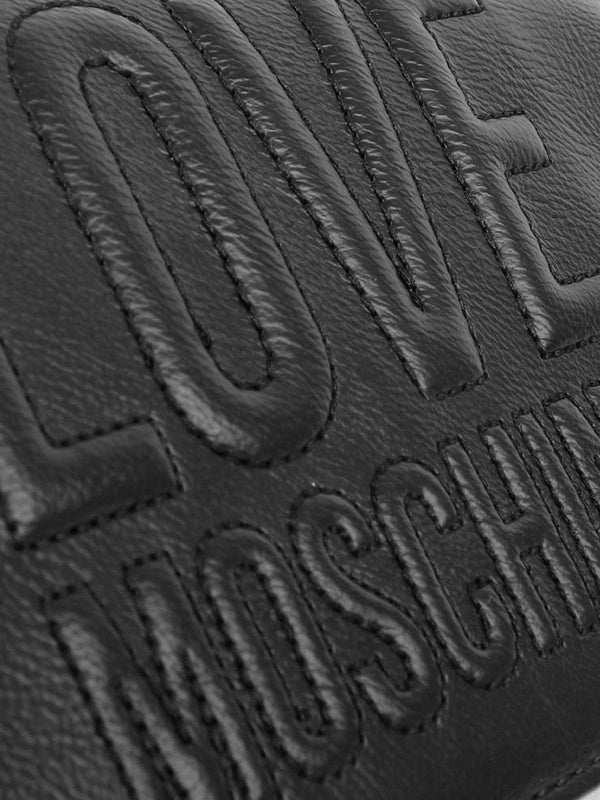 Embossed Logo Back Chain Strap Cross-Body Bag