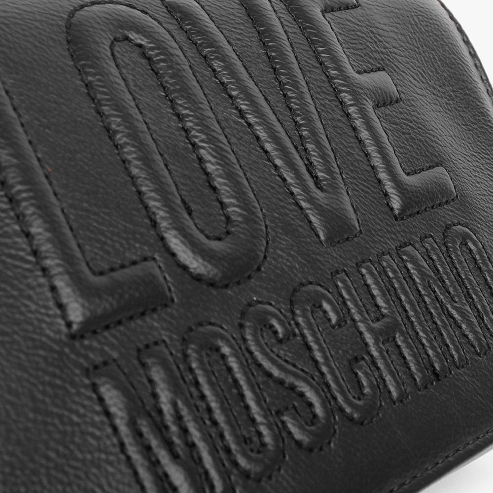 Embossed Logo Back Chain Strap Cross-Body Bag