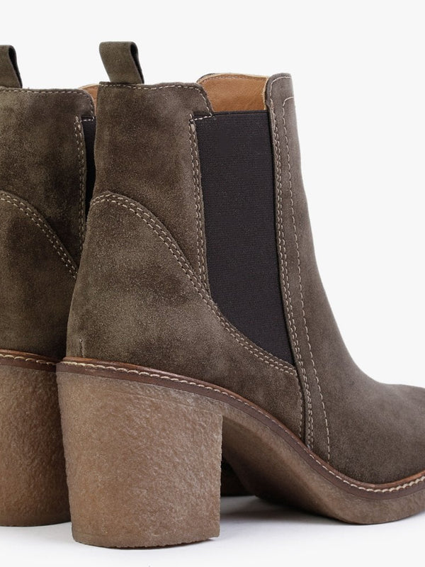 Sage Khaki Suede Chelsea Boots