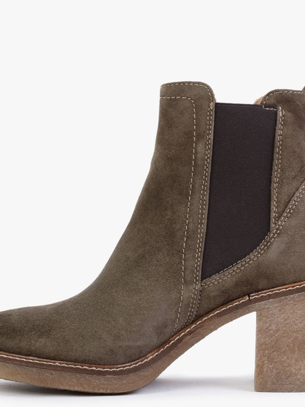 Sage Khaki Suede Chelsea Boots