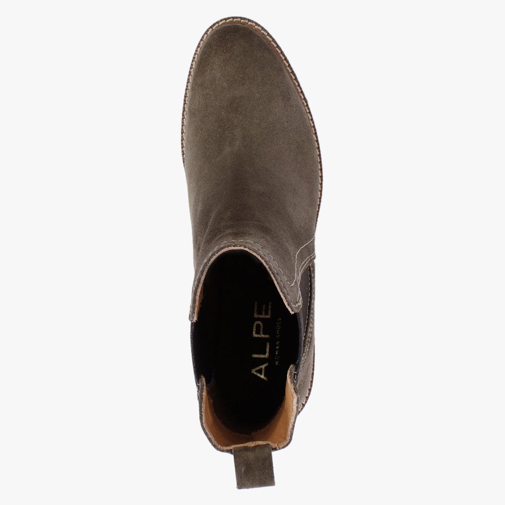 Sage Khaki Suede Chelsea Boots