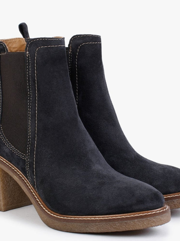 Sage Navy Suede Chelsea Boots