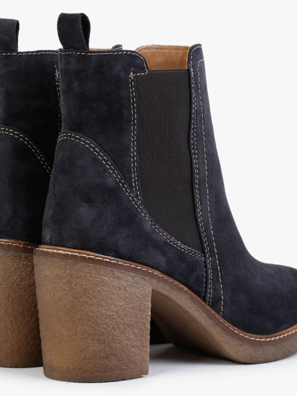 Sage Navy Suede Chelsea Boots