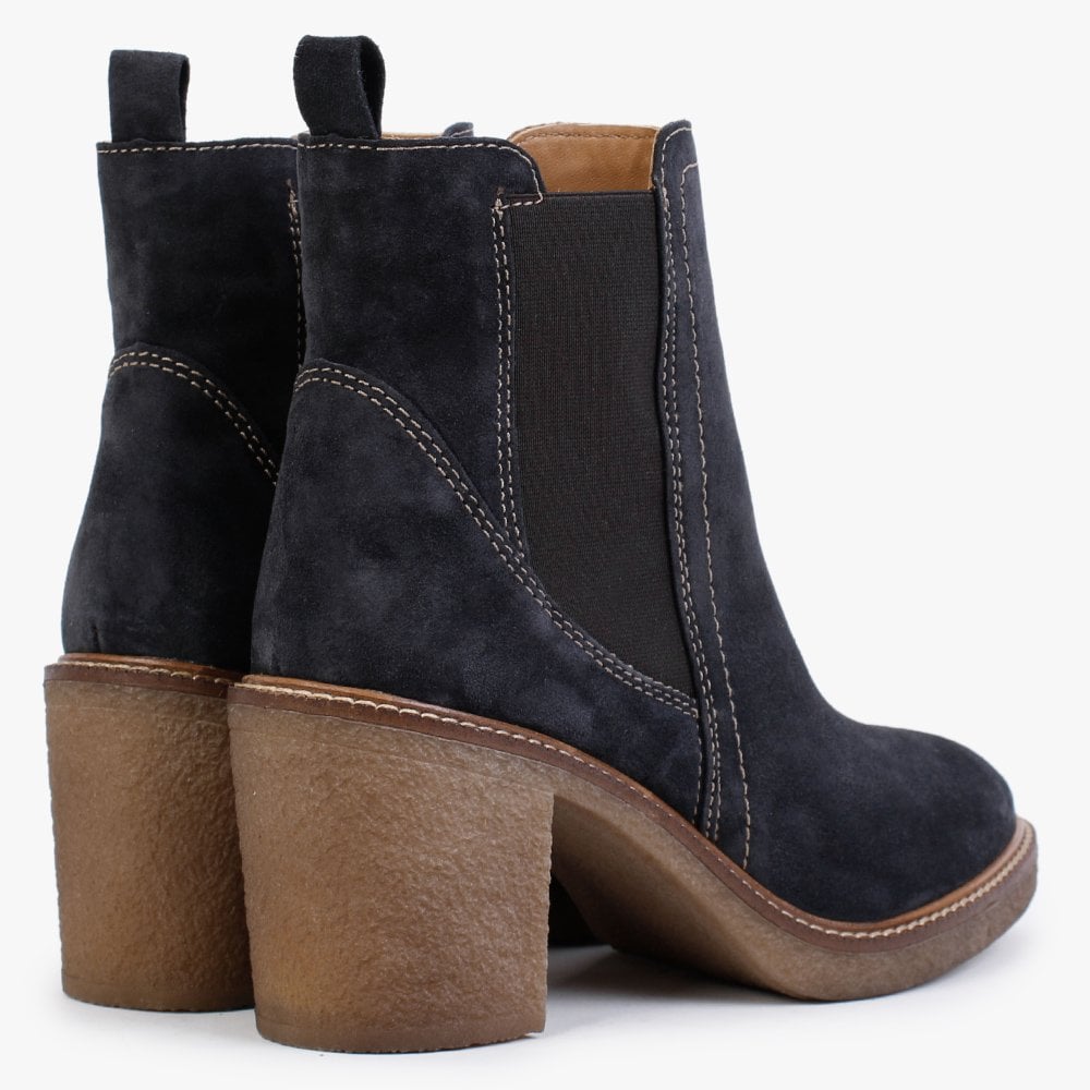 Sage Navy Suede Chelsea Boots