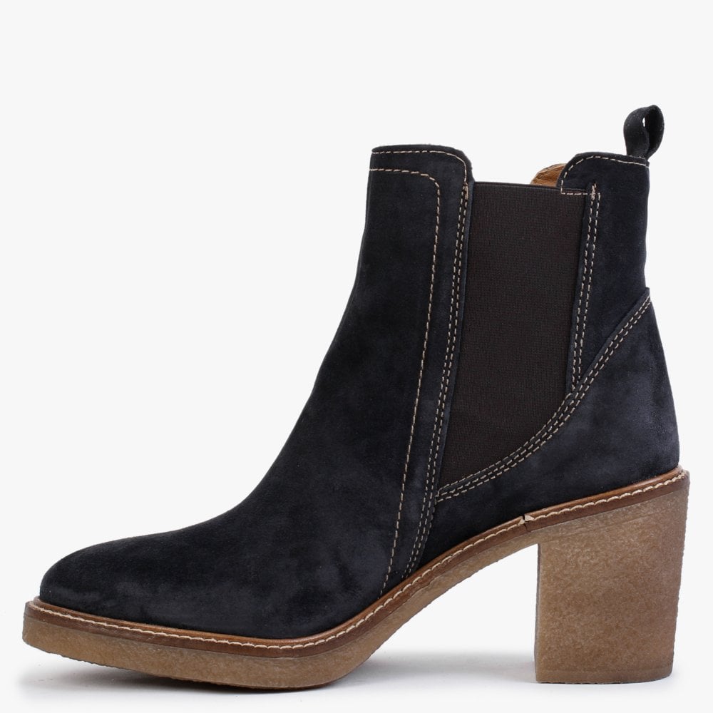 Sage Navy Suede Chelsea Boots
