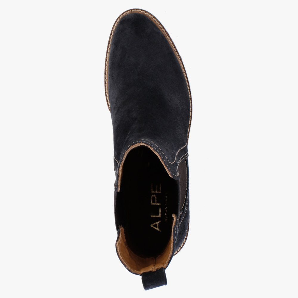 Sage Navy Suede Chelsea Boots