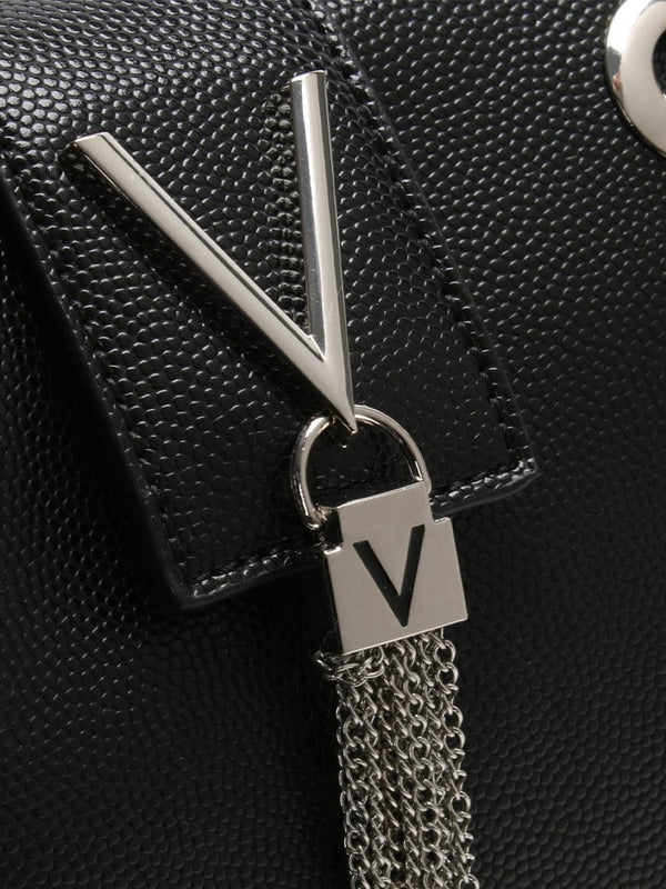 Divina Black Pebbled Tote Bag