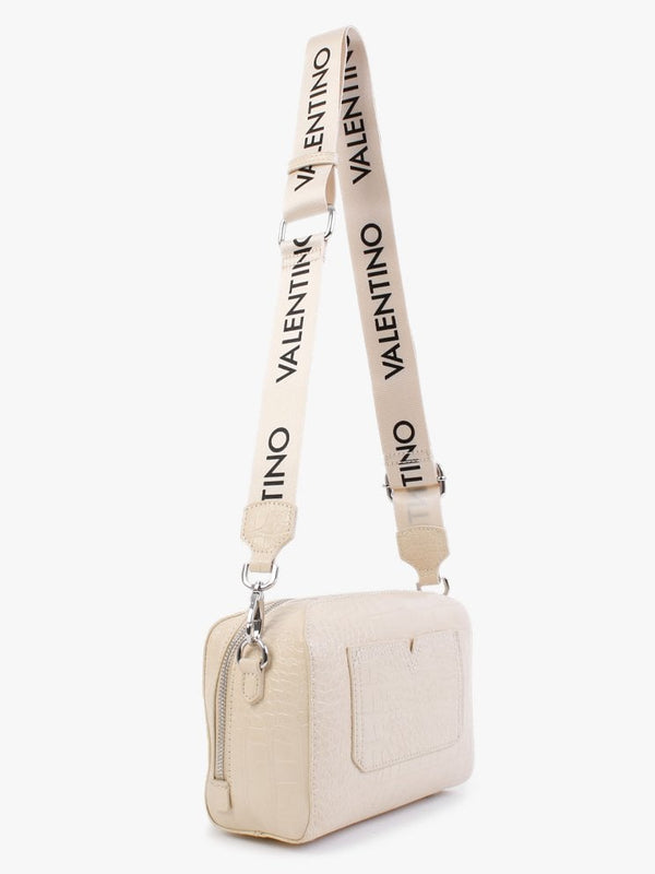 Pattie Haversack Ecru Moc Croc Cross-Body Bag