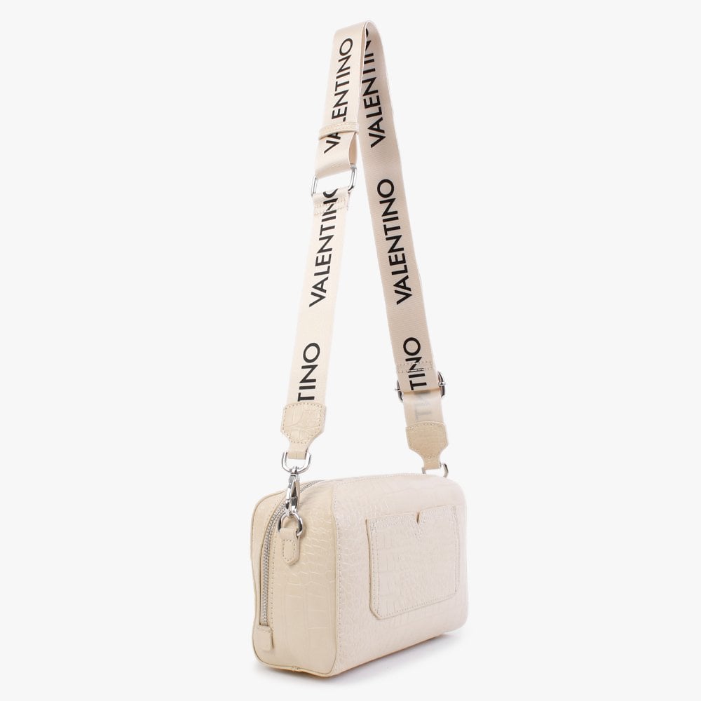 Pattie Haversack Ecru Moc Croc Cross-Body Bag