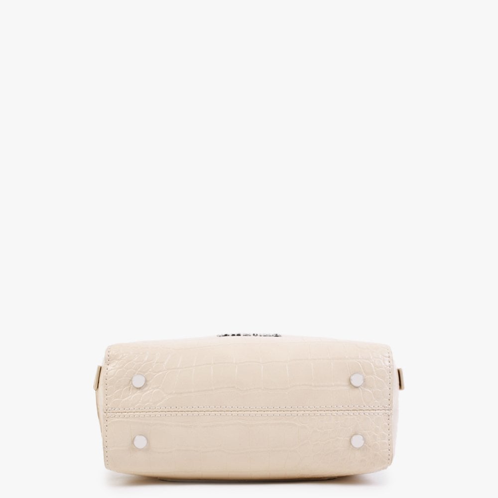Pattie Haversack Ecru Moc Croc Cross-Body Bag