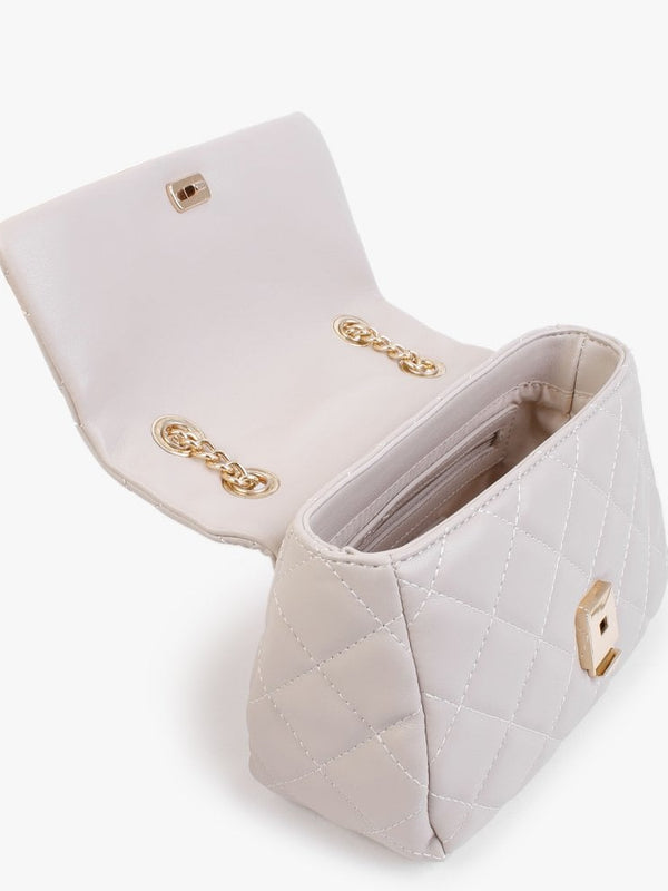 Ocarina Ecru Quilted Cross-Body Bag