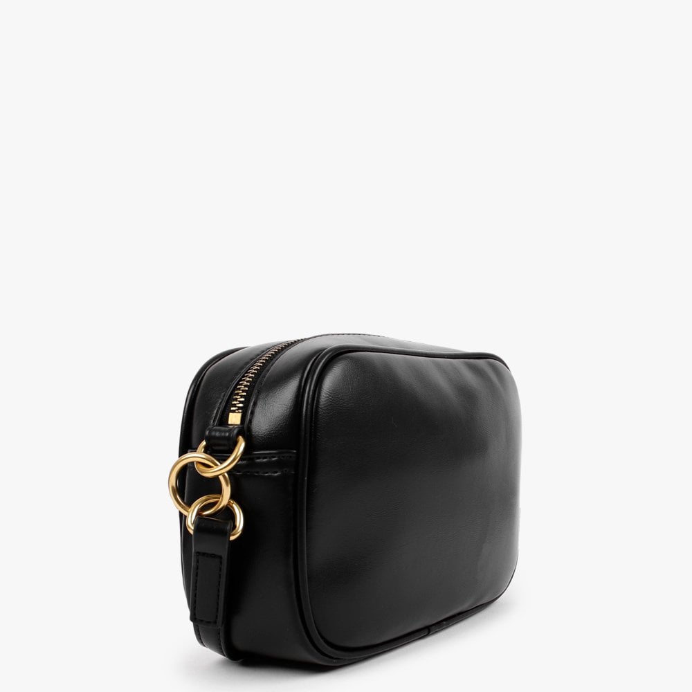 Heart Pendant Black Cross-Body Bag