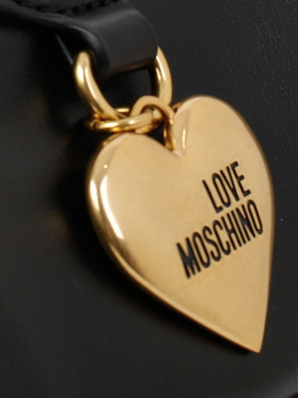 Heart Pendant Black Cross-Body Bag