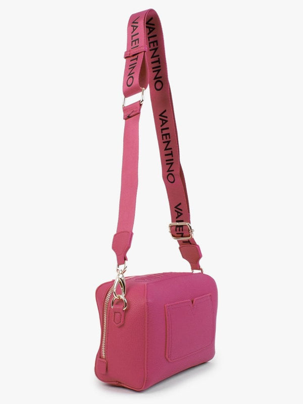 Pattie Haversack Pebbled Fuchsia Cross-Body Bag