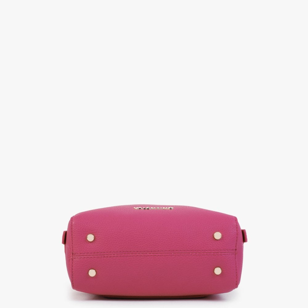 Pattie Haversack Pebbled Fuchsia Cross-Body Bag