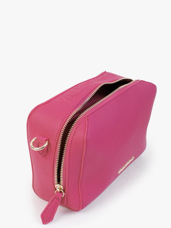 Pattie Haversack Pebbled Fuchsia Cross-Body Bag