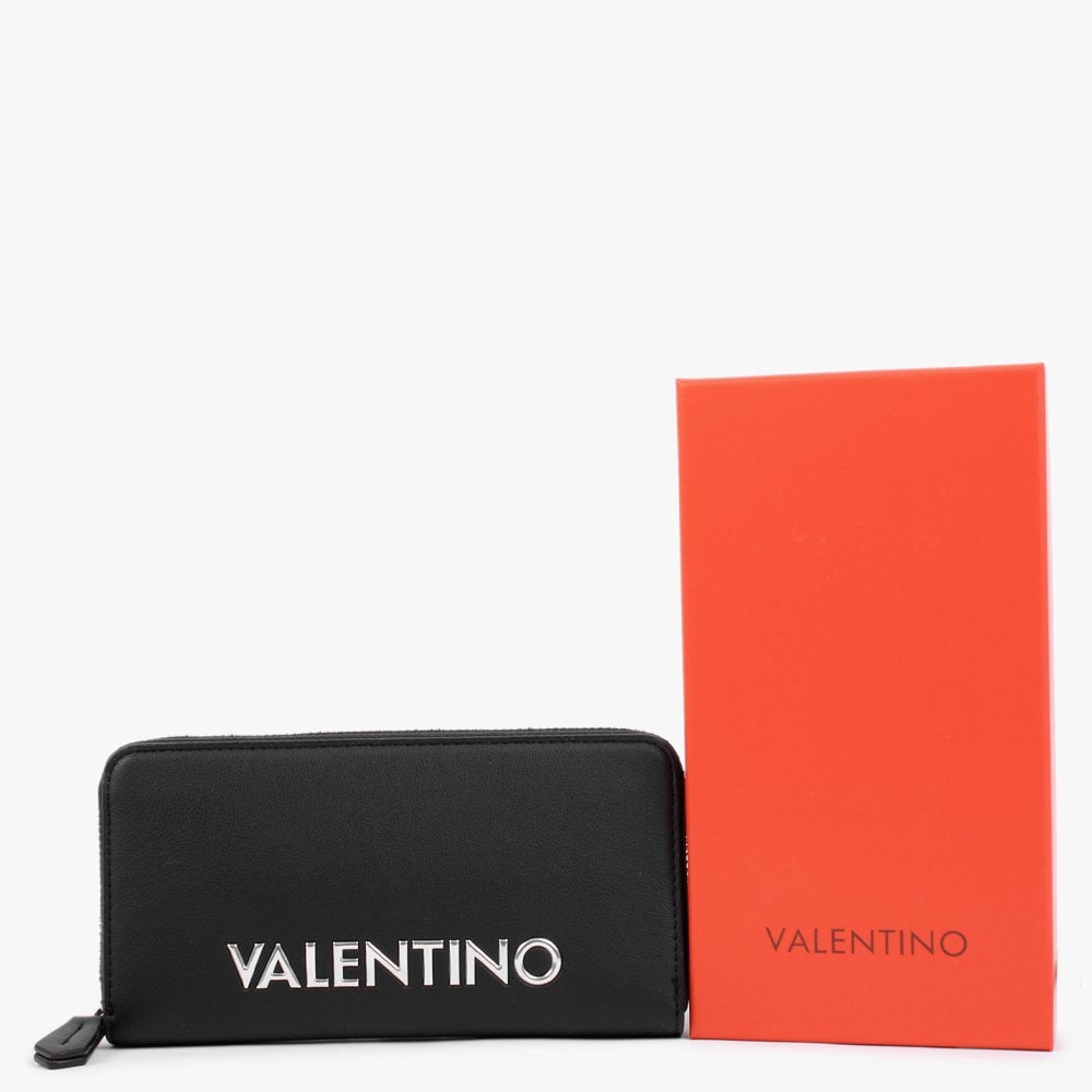 Olive Black Zip Around Wallet
