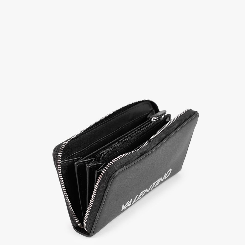 Olive Black Zip Around Wallet