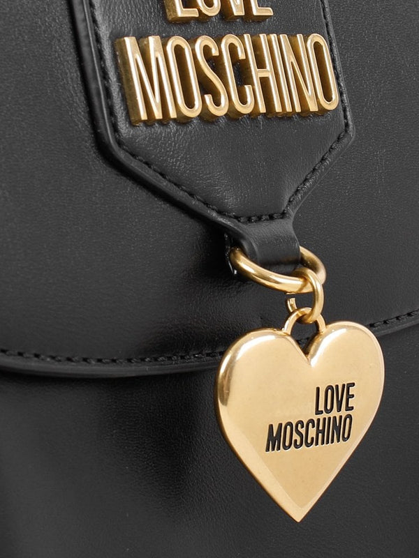 Heart Pendant Black Backpack