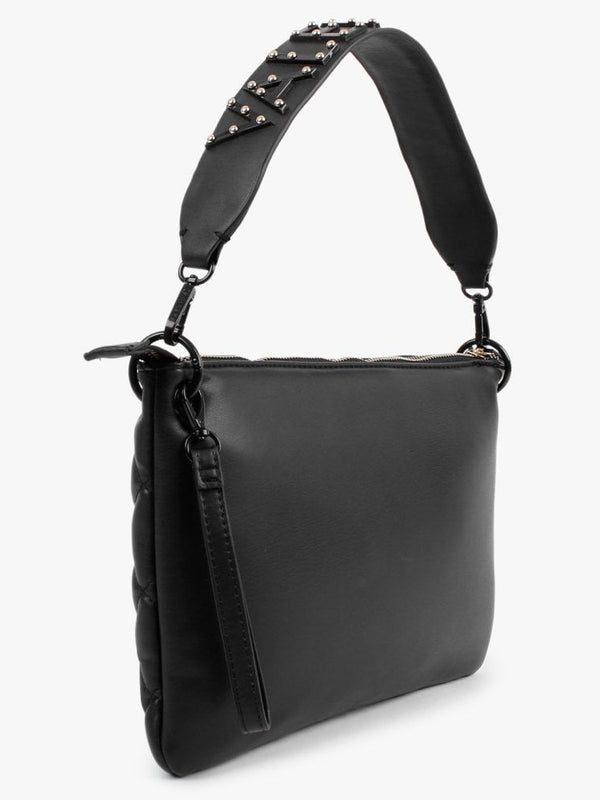 Soda Black Quilted Pochette Bag