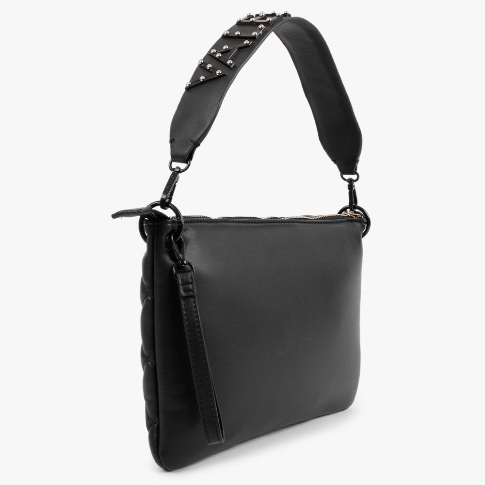 Soda Black Quilted Pochette Bag