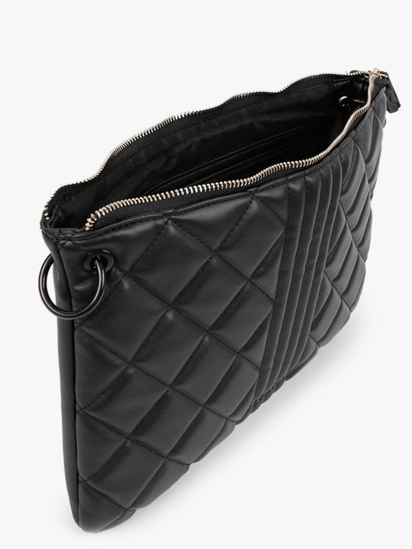 Soda Black Quilted Pochette Bag
