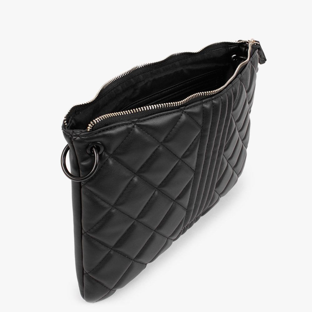 Soda Black Quilted Pochette Bag