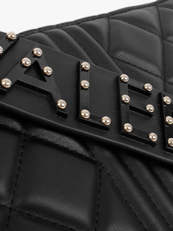 Soda Black Quilted Pochette Bag