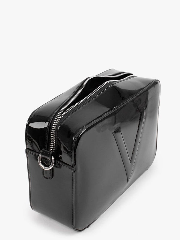 Daisy Black Patent Haversack Cross-Body Bag