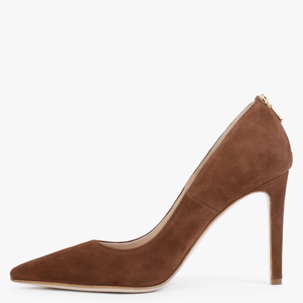Nippy Tan Suede Leather Court Shoes